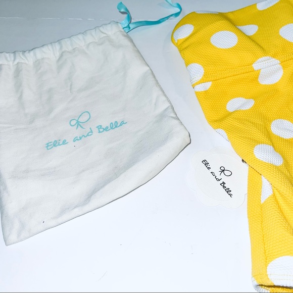 Y2K Elie and Bella Yellow “Samoa” Polka Dot Swimsuit - Picture 5 of 7
